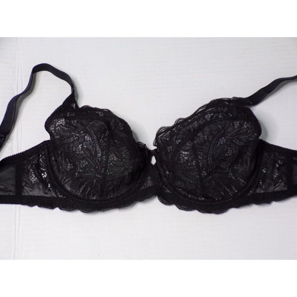 FELINA Peridot Lace Non-Padded Underwire Bra Black 36D #115073 NEW $54 - Picture 6 of 12